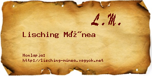 Lisching Mínea névjegykártya